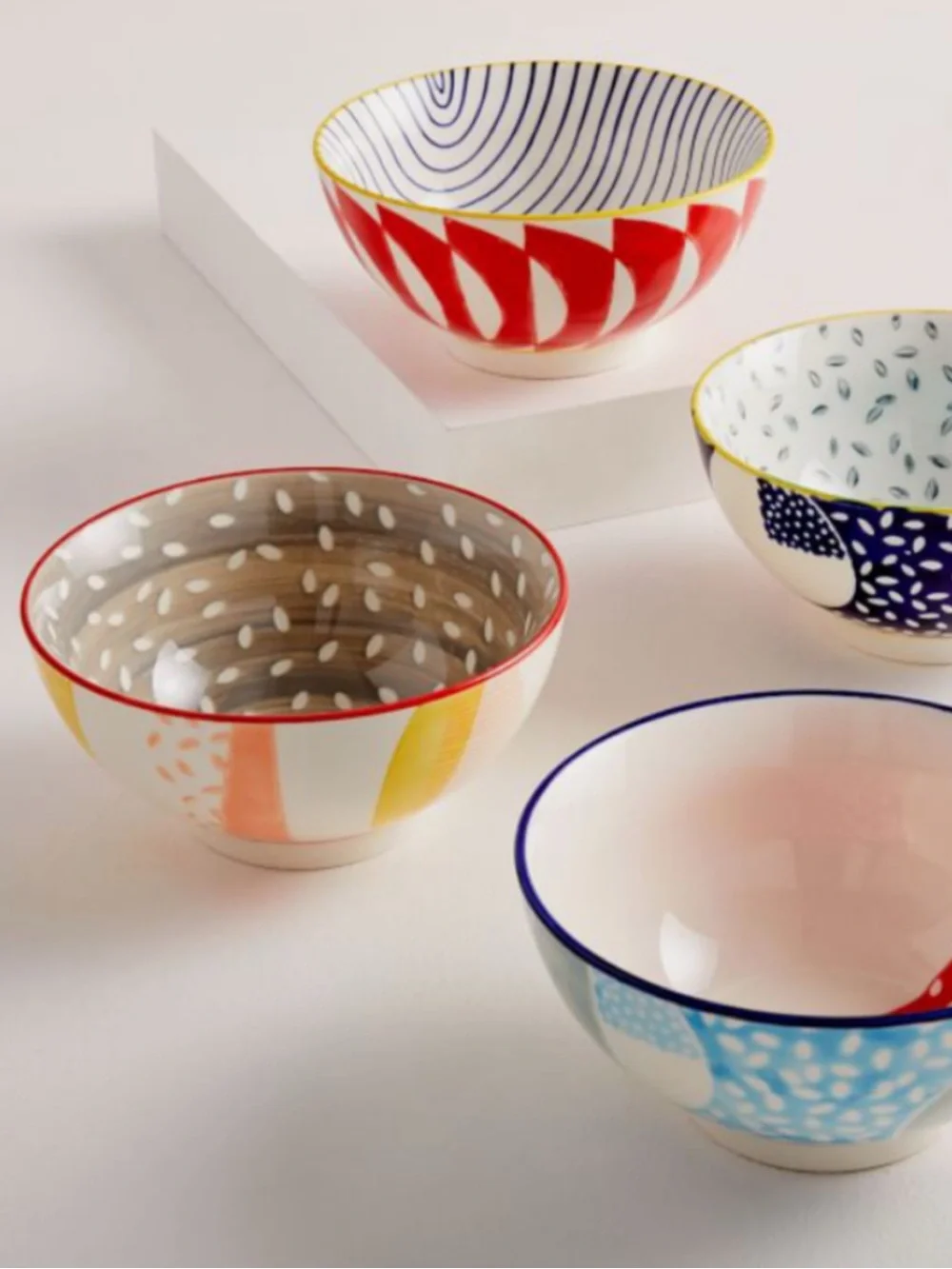 West Elm Hand-Painted Pattern Pop Bowl